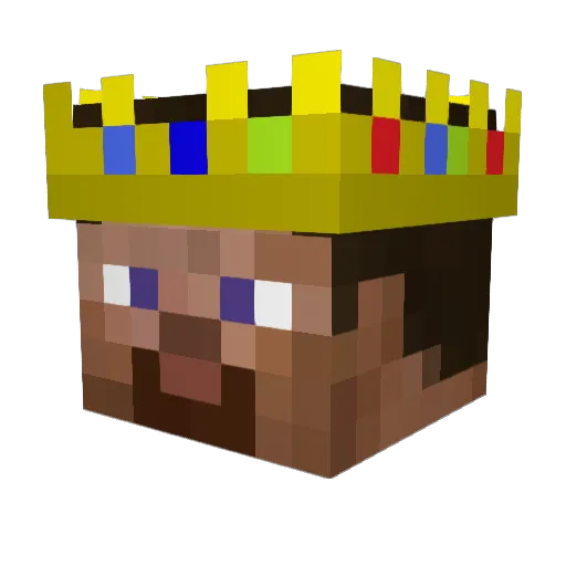 Here Minecraft avatar head, 3D render