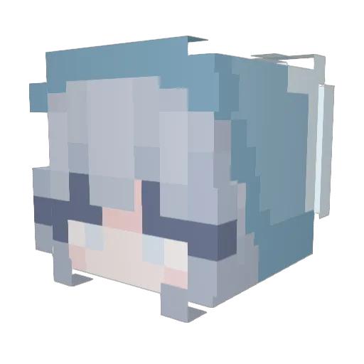 HereAne Minecraft avatar head, 3D render