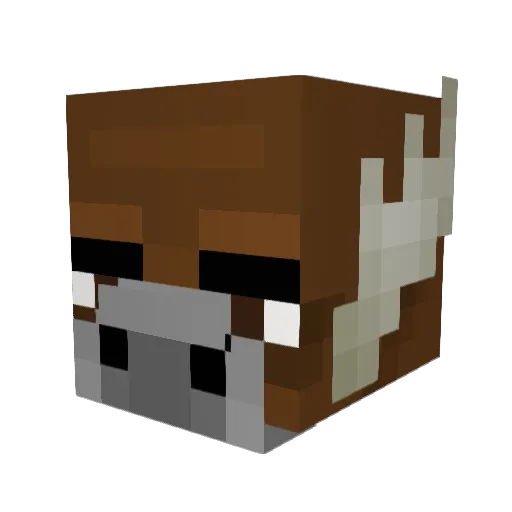 HereIsMoose Minecraft avatar head, 3D render