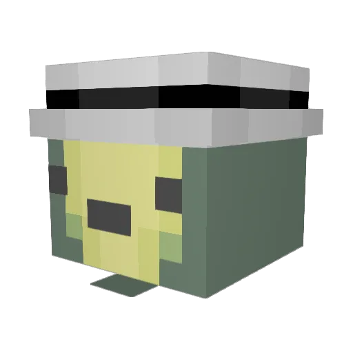 HereOnAPig Minecraft avatar head, 3D render