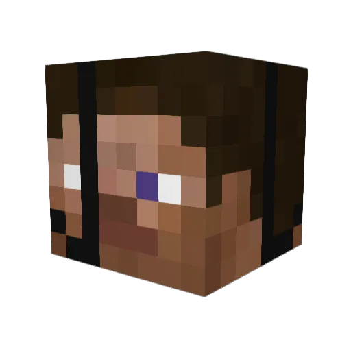 HereToAnnoy Minecraft avatar head, 3D render