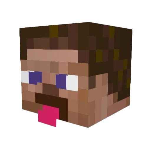 Herederos Minecraft avatar head, 3D render