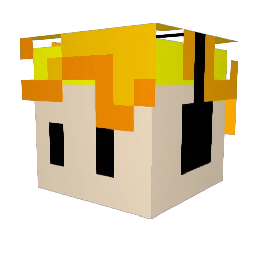 Hereke1 Minecraft avatar head, 3D render