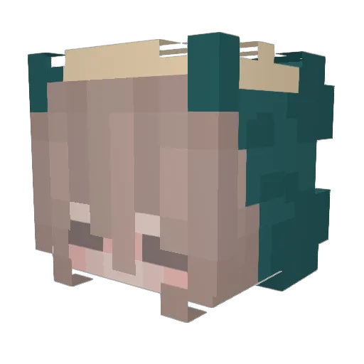 Herella Minecraft avatar head, 3D render