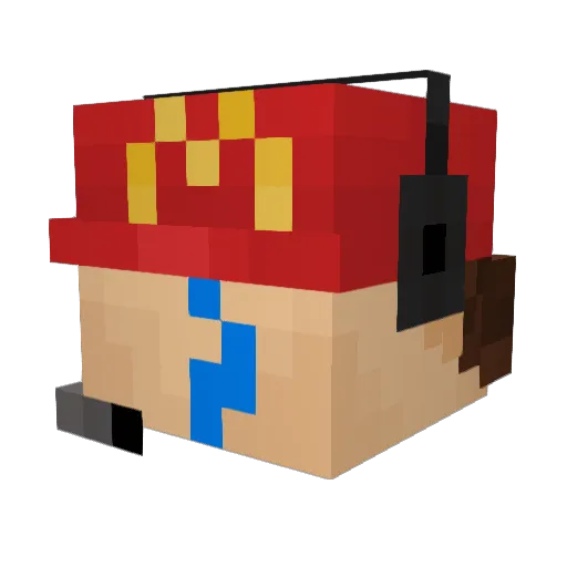 HeresGooby Minecraft avatar head, 3D render