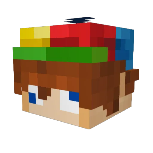 HeresJohnnyYT Minecraft avatar head, 3D render