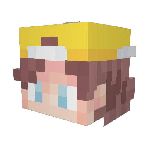 HeresMatty Minecraft avatar head, 3D render