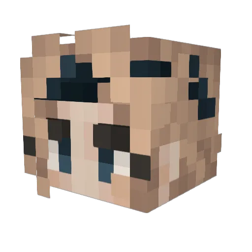 Herestra Minecraft avatar head, 3D render
