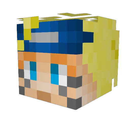 Heresy777 Minecraft avatar head, 3D render