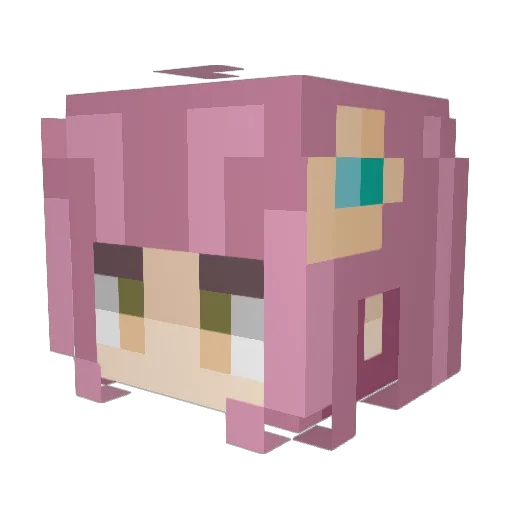 Heritages Minecraft avatar head, 3D render