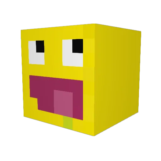Herkagamer Minecraft avatar head, 3D render