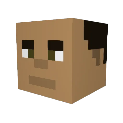 Herkules6 Minecraft avatar head, 3D render