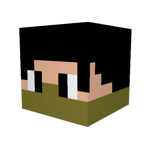 HerkyDurk Minecraft avatar head, 3D render