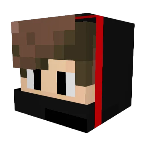 Herlan_men Minecraft avatar head, 3D render