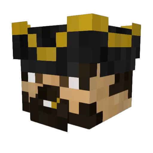 Herlixxi Minecraft avatar head, 3D render