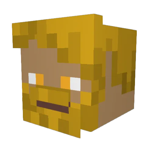 Herlsberg Minecraft avatar head, 3D render