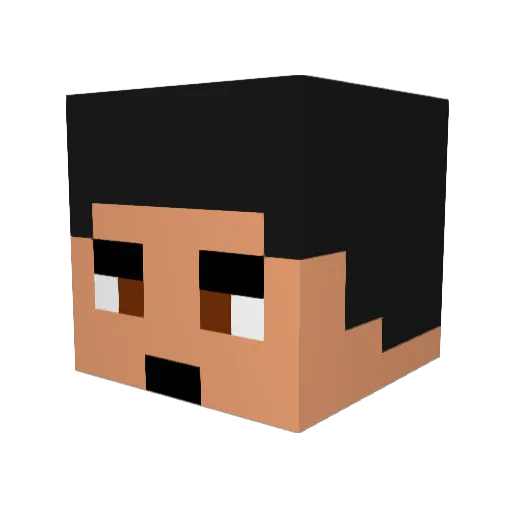 Hermagore Minecraft avatar head, 3D render
