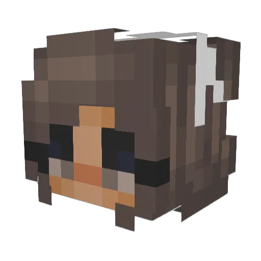 Hermana1849 Minecraft avatar head, 3D render