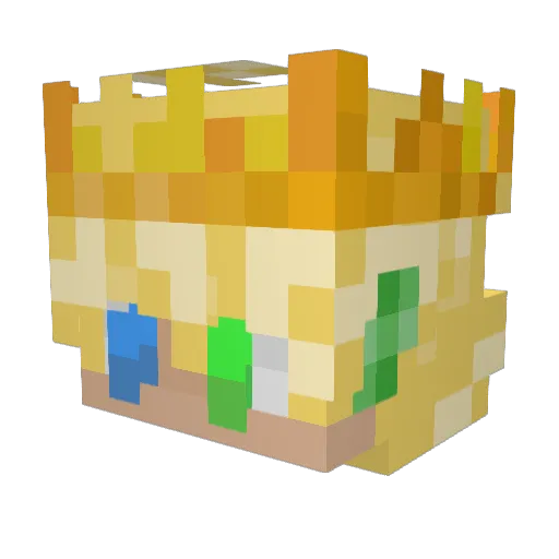 Hermando14 Minecraft avatar head, 3D render