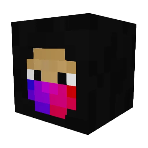Hermanna Minecraft avatar head, 3D render