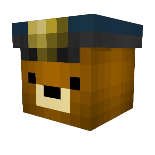 HermanosUnidos Minecraft avatar head, 3D render