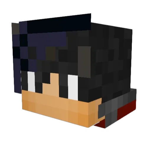 Hermax07 Minecraft avatar head, 3D render