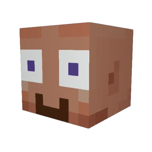 Hermdawg_ Minecraft avatar head, 3D render