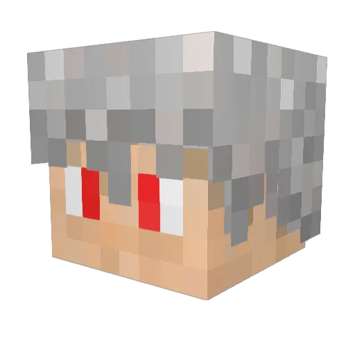 Hermes42 Minecraft avatar head, 3D render