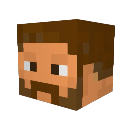 Hermes96 Minecraft avatar head, 3D render