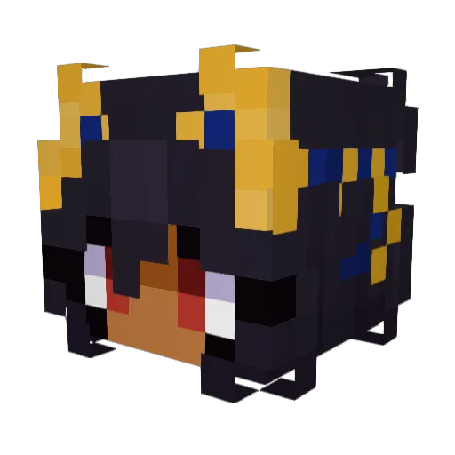 HermesKaru Minecraft avatar head, 3D render