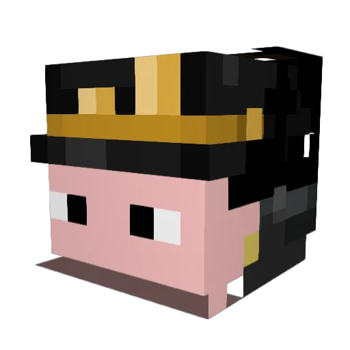 Hermieterm Minecraft avatar head, 3D render