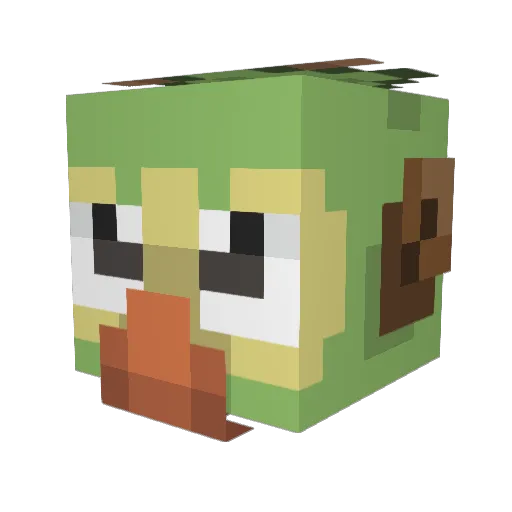 Herminator1455 Minecraft avatar head, 3D render