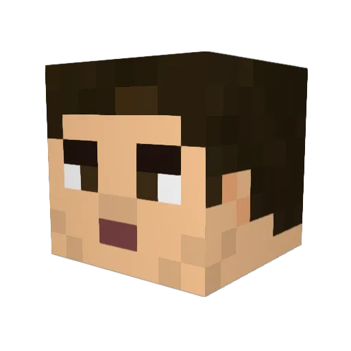 Herminsky Minecraft avatar head, 3D render