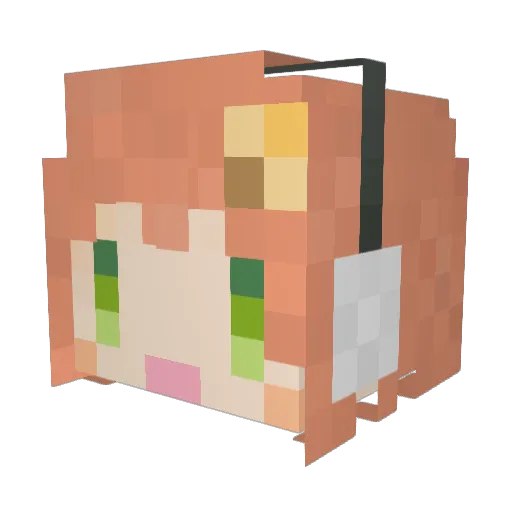 HermitHima Minecraft avatar head, 3D render
