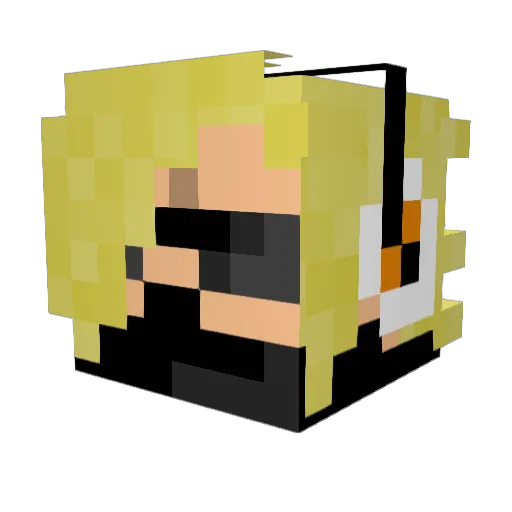 Hermit_Mito Minecraft avatar head, 3D render