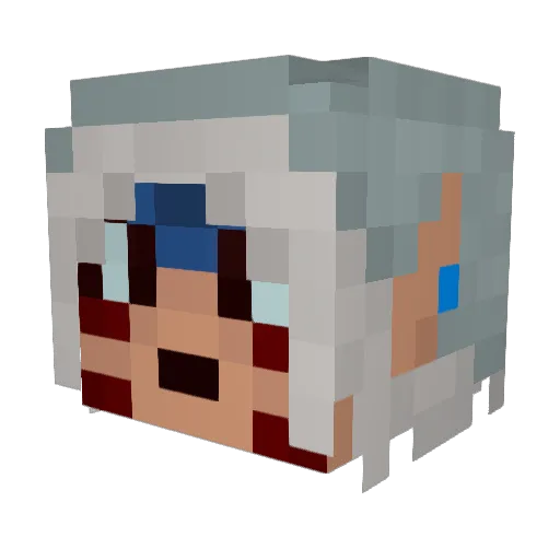 Hermocrates Minecraft avatar head, 3D render