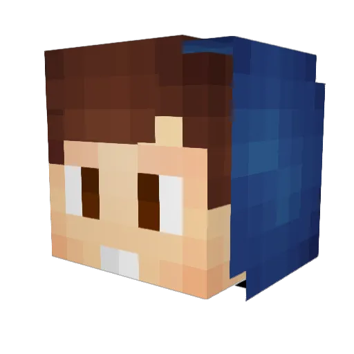 Hermxnn Minecraft avatar head, 3D render