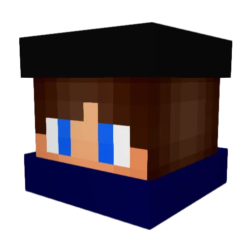 Hern10 Minecraft avatar head, 3D render
