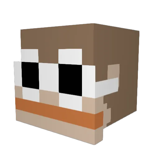 Hernadez Minecraft avatar head, 3D render