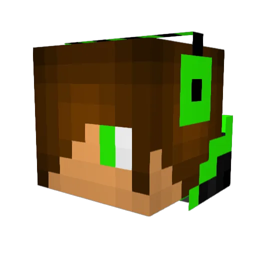 HernanGamboa Minecraft avatar head, 3D render