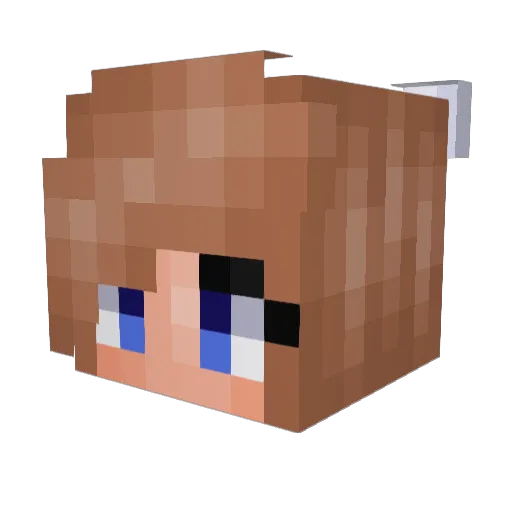 HerndonAlexa Minecraft avatar head, 3D render