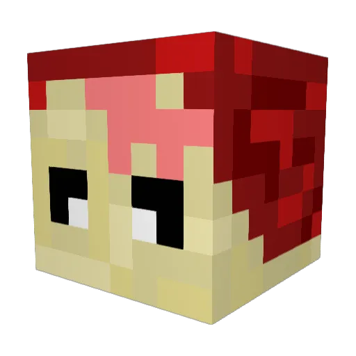 HernyBoy Minecraft avatar head, 3D render