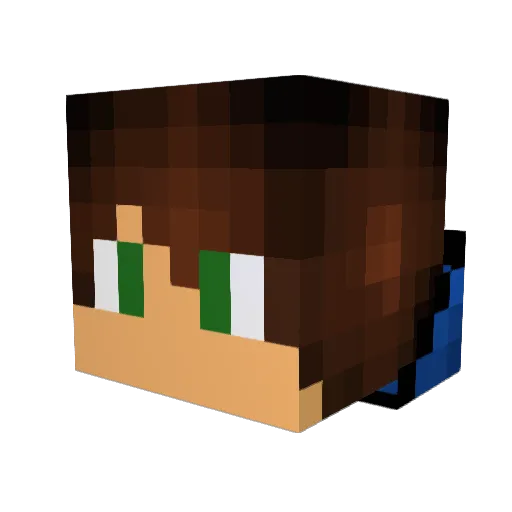 Hero0x Minecraft avatar head, 3D render