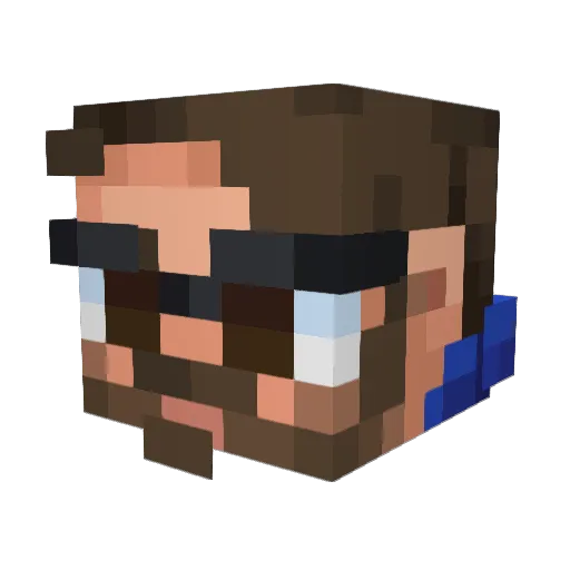 Hero29 Minecraft avatar head, 3D render