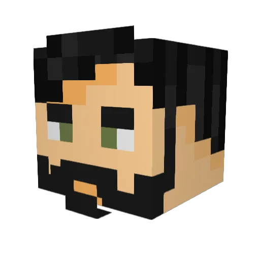HeroBlaze Minecraft avatar head, 3D render