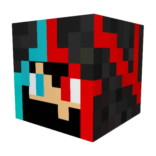 HeroBlom Minecraft avatar head, 3D render