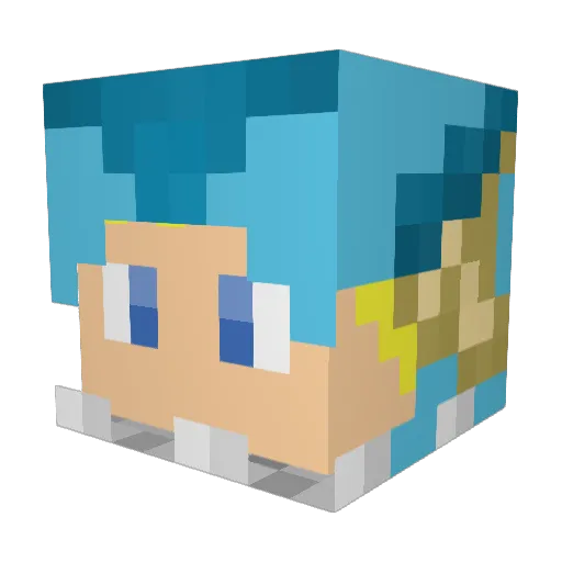 HeroBrineDRK Minecraft avatar head, 3D render