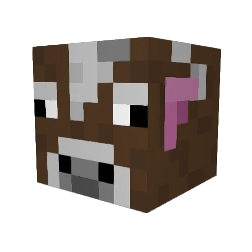 HeroCow332 Minecraft avatar head, 3D render