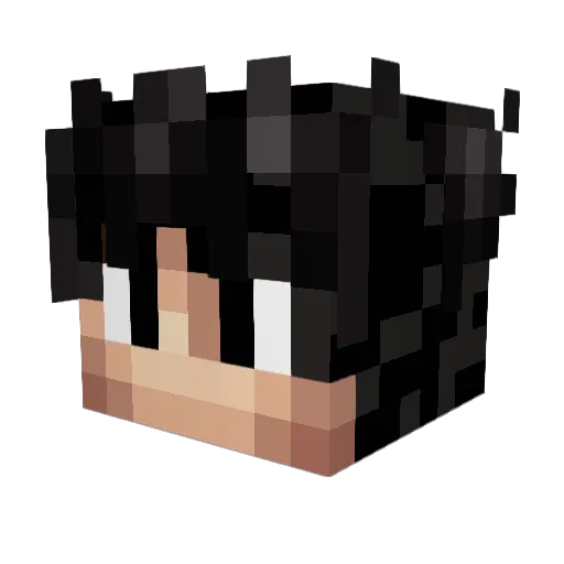 HeroCrash Minecraft avatar head, 3D render