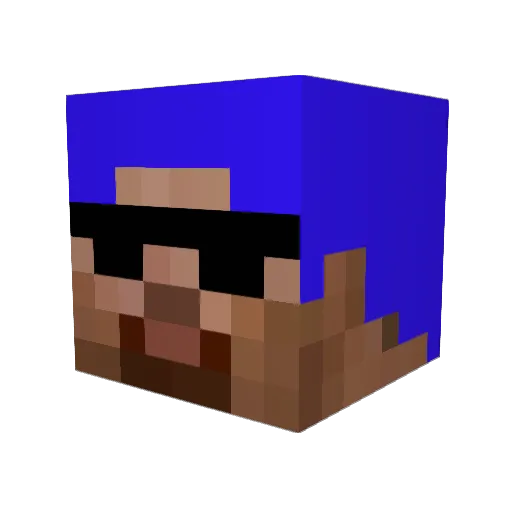 HeroDavis Minecraft avatar head, 3D render